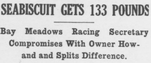 Old news headline (from Daily Racing Form archives).